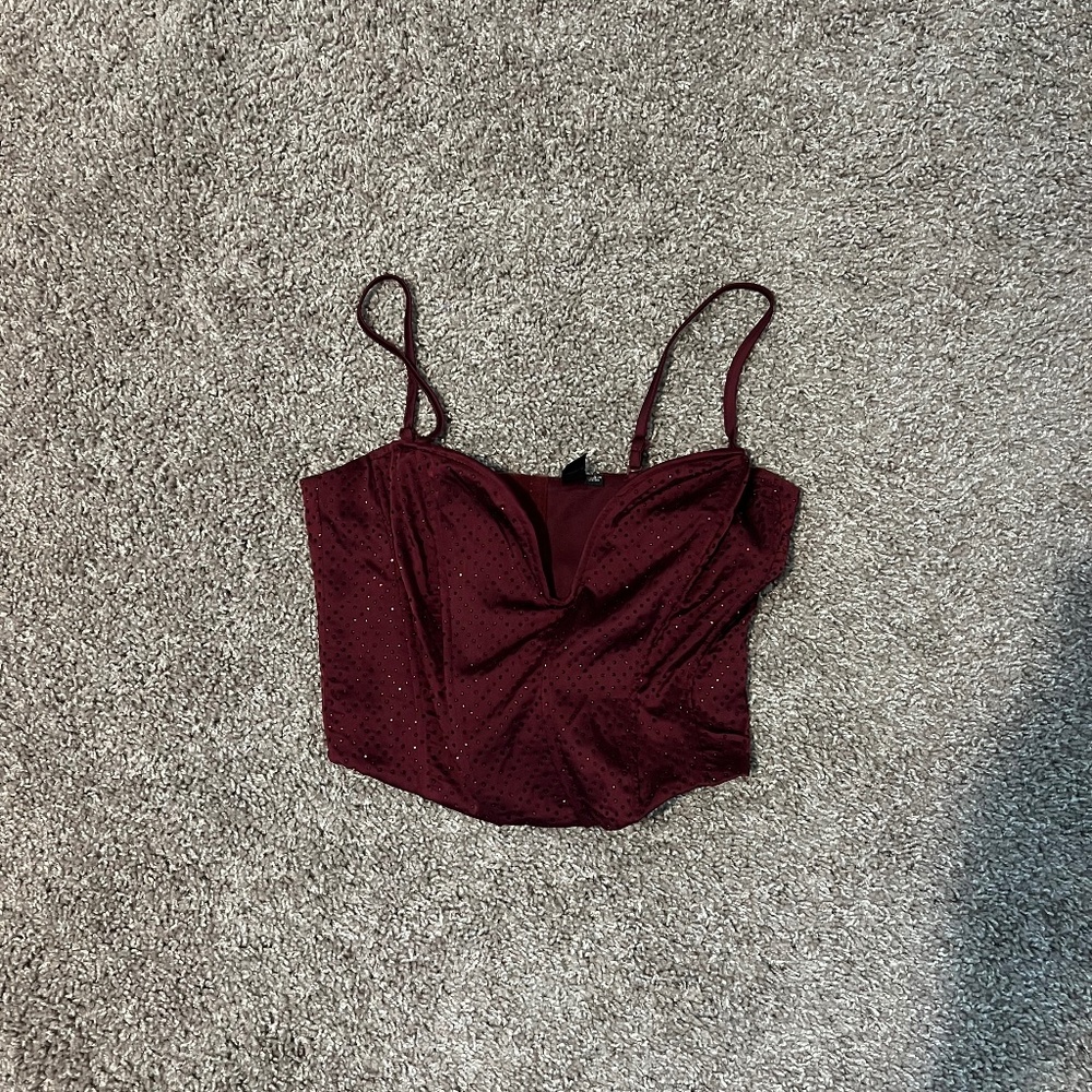Windsor Red Crop Top Size Small